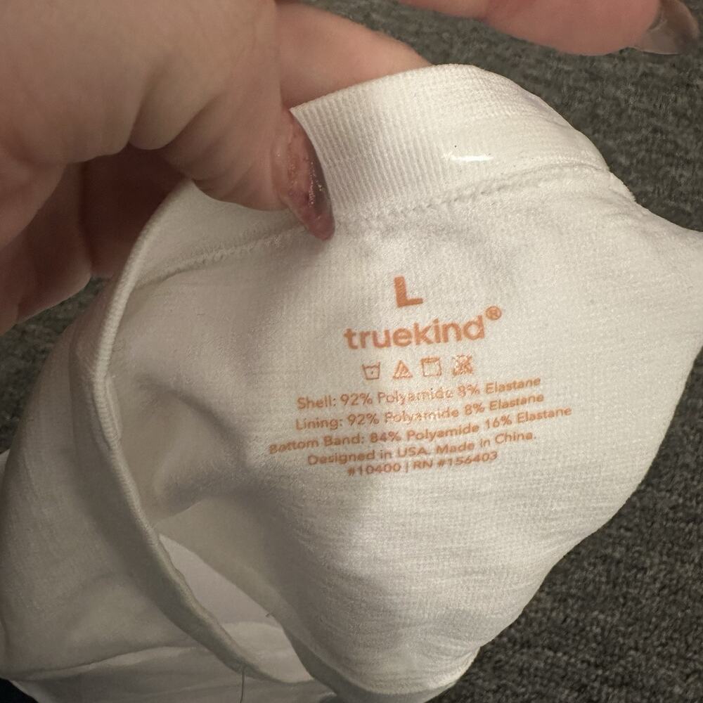 Truekind® Convertible Strapless Bandeau Bra Size Large White - Picture 3 of 3